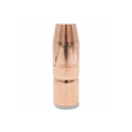 Bernard Air-Cooled Bore Nozzle, Standard-Duty, Slip-On, 1/2 in Bore, 1/8 in Recess, Tapered, Copper, 10PK 360-401-4-50