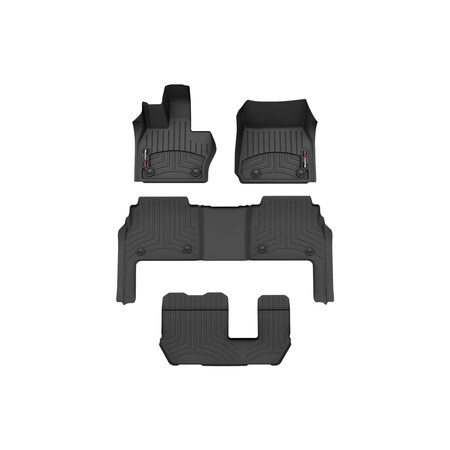 Weathertech Black, Front, rear, and rear Floorliners 441753-1-2-3
