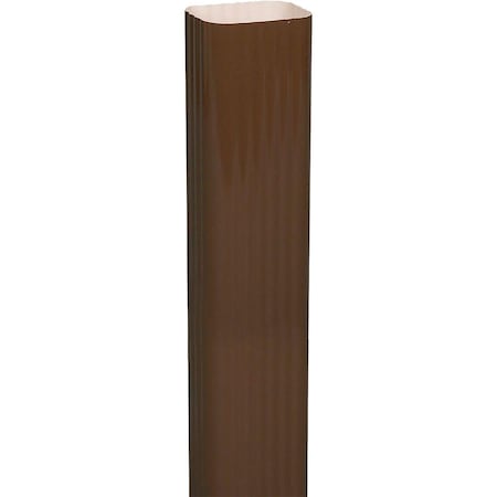 Spectra Metals 2'' x 3'' x 15'' K-Style Brown Aluminum Downspout Extension 3EXTRTB