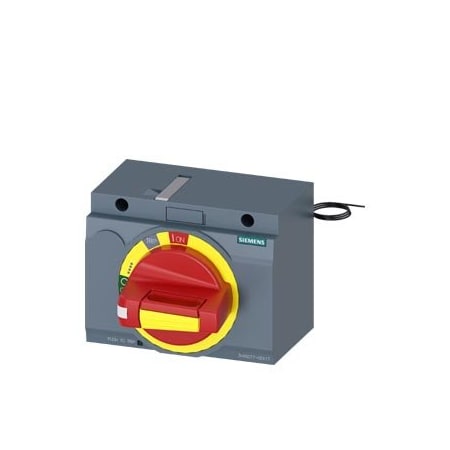 Siemens front mounted rotary operator EMERGENCY OFF IEC IP30/40 24 V DC lighting 3VA9277-0EK17