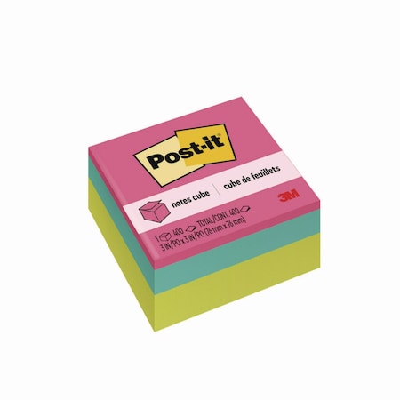 Post-It Original Cubes, 3in x 3in, Pastels Collection, 400 Sheets/Cube 2027-PAS