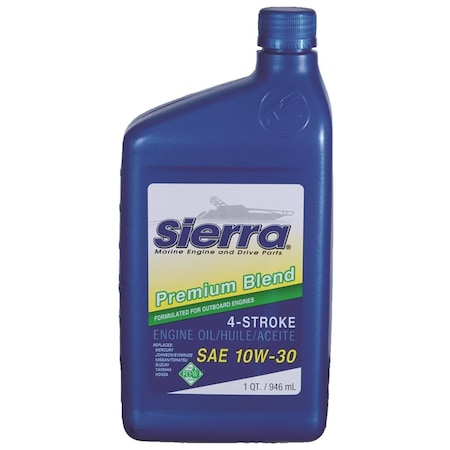 Sierra International 18-9420-2 10W 30 4-Stroke Marine Outboard Engine Oil, 1 qt SR18.9420.2