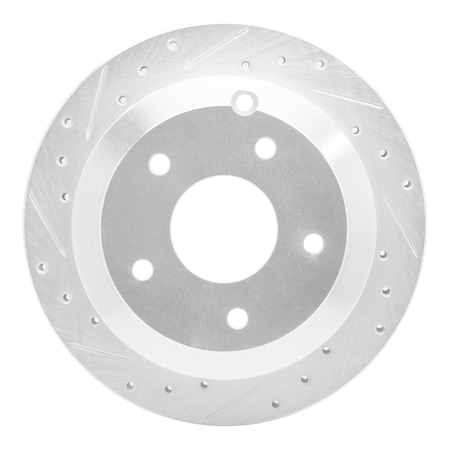 Dynamic Friction Co DFC Brake Rotor - Drilled and Slotted - Silver 631-52017L
