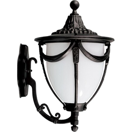 Intense Powder Coated Cast Aluminum Wall Light Fixture, Black - 18 x 11.06 x 13.06 in. IN2929586