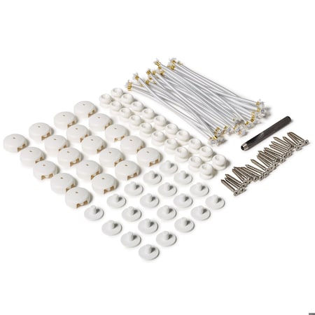 Tarps Now White Shock Cord Clips, 20 Pack SCCK20