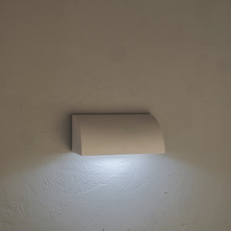 Luxury Lighting Gilly 11 in x 5 in Ceramic Strip Wall Light, Paintable White Bisque Finish, 2PK (2) 200W-00-W-7