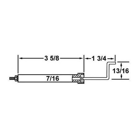 Crown Engineering 2Pk Flame Rod For Midco 6717-00 35192-02