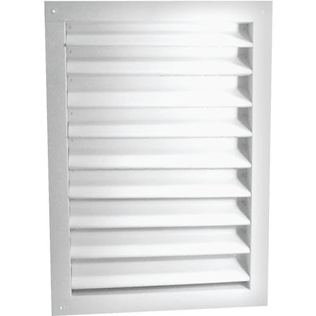 Master Flow Dual Louver, 26-3/8 in L, 16-1/2 in W, Aluminum, White DA1424W