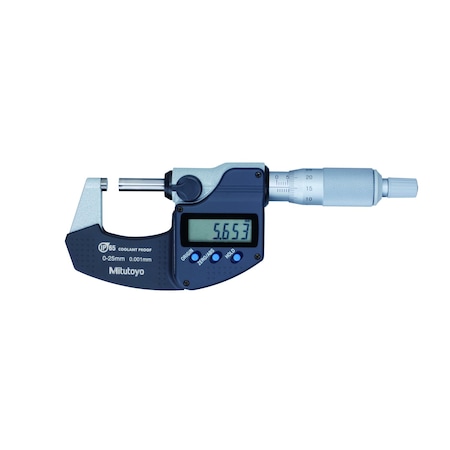 Mitutoyo Digimatic Outside Micrometer, 0-25mm, .001mm, NO, RS 293-240-32