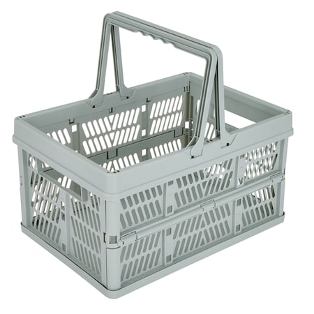 Simplify Collapsible Storage Crate with Carrying Handles in Grey 25658