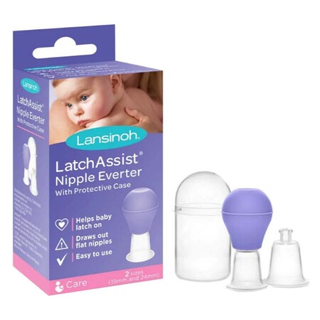 Lansinoh LatchAssist Silicone Nipple Everter, 24PK 1153465_CS