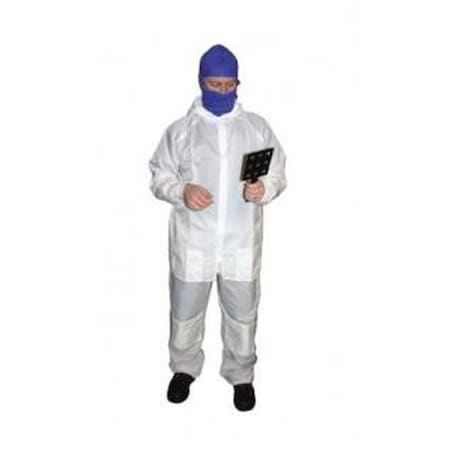 Gl Enterprises Anti-Static Painterfts Protection Pant, Large, White/Blue, Nylon 2555
