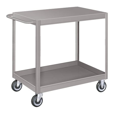 Pucel Flat Top Service Cart, 24 in W x 36 in D x 36 in H, 2 Shelves, Light Blue SCF-2436-2-C5