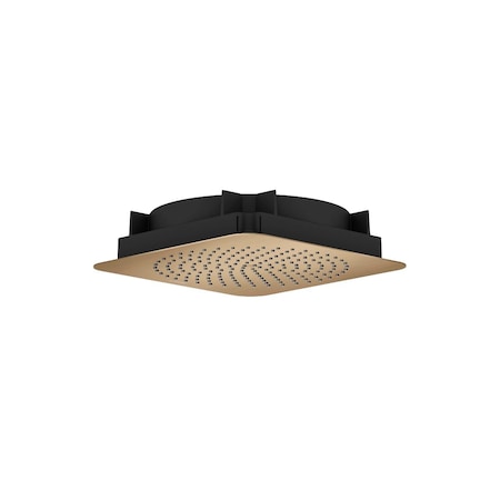Axor Citterio C Showerhead 270 Square 1-Jet Flush Ceiling, 2.5 GPM in Brushed Bronze 28795141