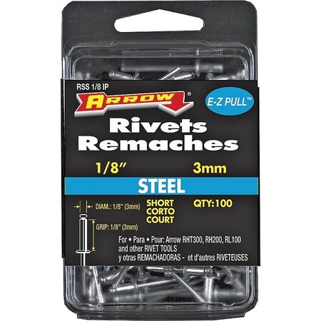 Arrow Fastener Rivet Short Steel 1/8X1/8In RSS1/8IP