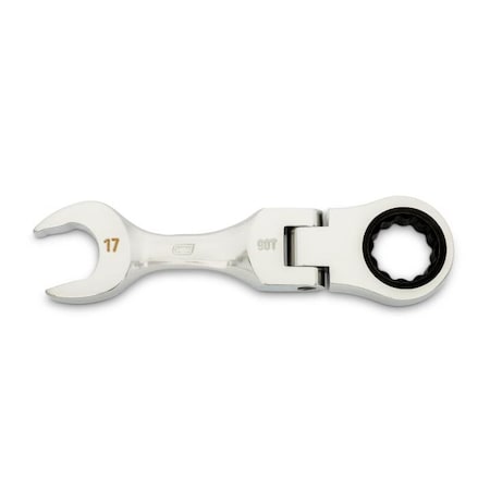 Gearwrench Stubby Flex Ratcheting Wrench, 17 mm 86867