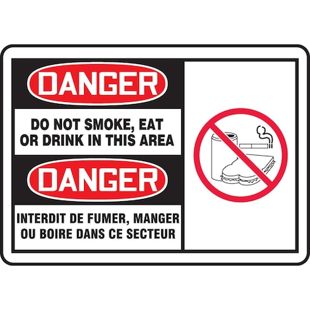 Accuform BILINGUAL FRENCH LABEL  SMOKING FBLSMK002XVE