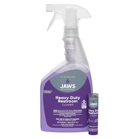 Jaws Professional JAWS 3410 Heavy-Duty Restroom Cleaner Starter Kit, 4 Bottle/12 Cartridge PK JAWS-3410-41