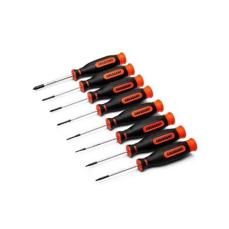 Crescent Screwdriver Set, 8Pc, Precision CPR8PCSET