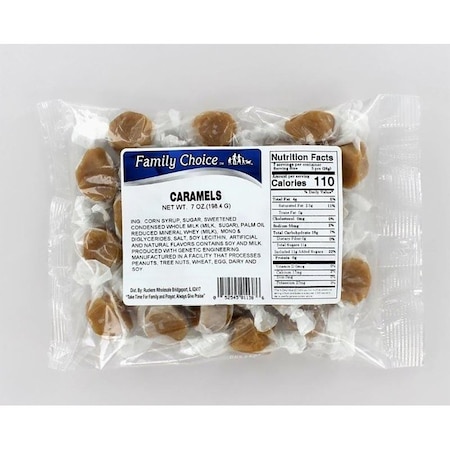 Family Choice Candy, Caramel Flavor, 8 oz 1138