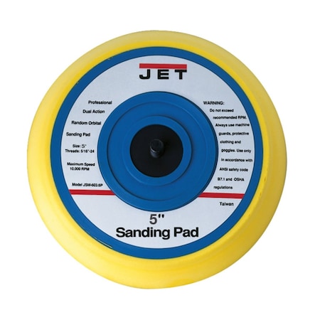 Jet JAT-730 Replacement 5" Round Sanding Pad for JSM-603.5 Palm Sander, JT9-JSM-603.5P