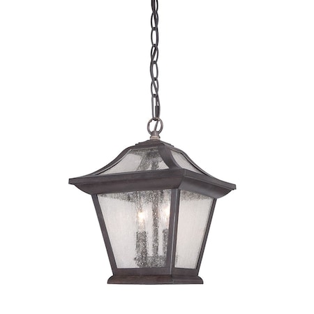 Homeroots Matte Black Birdhouse Shape Outdoor Hanging Light 397979