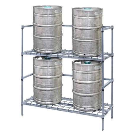 Quantum Storage Systems BEVERAGE & TANK CONTAINERS 2 TIERS GRAY EPOXY 183654DGY