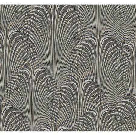 York Wallcoverings Deco Fountain Black Wallpaper OL2768