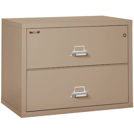 Fireking 2 Drawer, 1 Hr Fire & Impact Rated, 38" Wide Lateral Taupe 2-3822-CTA