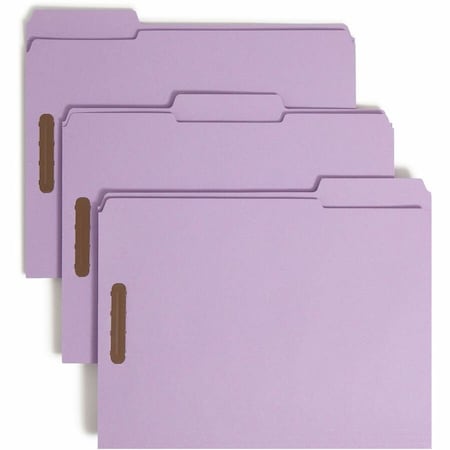 Smead TOP TAB COLORED 2-FASTENER FOLDERS, 1/3-CUT TABS, LETTER SIZE, LAVENDER, 50PK 12440
