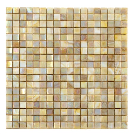 Apollo Tile Skosh 11.6inx11.6in Glossy Sentimental Beige Glass Mosaic Wall and Floor Tile 18.69 sqft/case, 20PK APLNB88BG327A