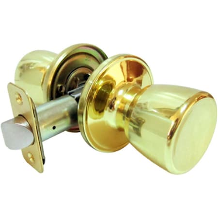 Lastplay Tru-Guard Medium Tulip Knob Passage Lockset, Polished Brass LA833536