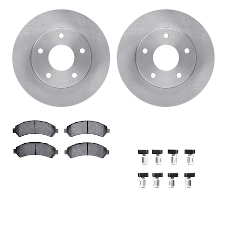 Dynamic Friction Co DFC Brake Rotor- Heavy Duty Brake Pad includes Hardware 6412-48058