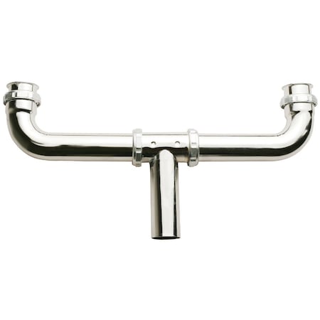 All-Source 1-1/2 In. x 16 In. Chrome Plated Center 22 Gauge Outlet Continuous Waste 409819