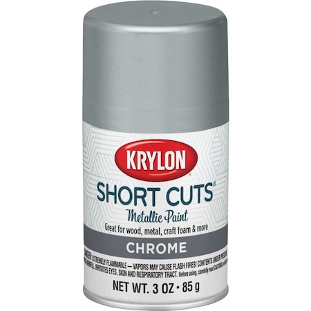 Krylon Short Cuts 3 Oz. High-Gloss Enamel Spray Paint Chrome SCS-032