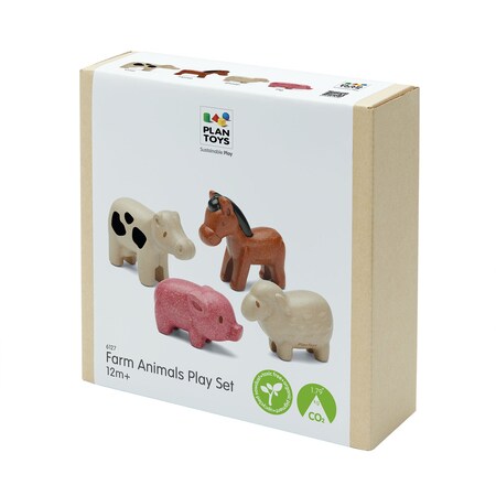 Plantoys Wooden Farm Animals Playset 6127