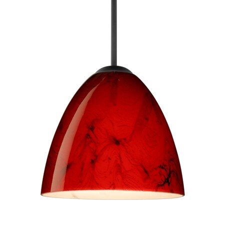 Besa Lighting Besa Vila Pendant, Magma, Black Finish, 1x 9W LED 1JT-4470MA-LED-BK