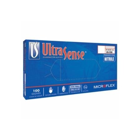 Ansell UltraSense US-220 Nitrile Disposable Gloves, Finger -11 mm; Palm -8 mm, X-Large, Blue, 1000PK 748-US-220-XL