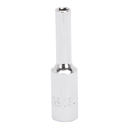 Vulcan Drive Socket, 4 mm Socket, 1/4 in Drive, 6-Point, Chrome Vanadium Steel, Chrome, MT6487800 MT6487800