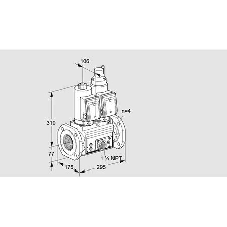 Honeywell Kromschroder VLV ASSY, DBL SOL, 2 1/2 FLG, GAS , VCS6T65A KS88204027