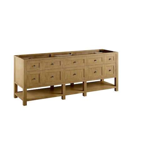 James Martin Vanities Breckenridge 84" Double Vanity Cabinet, Light Natural Oak 330-V84-LNO