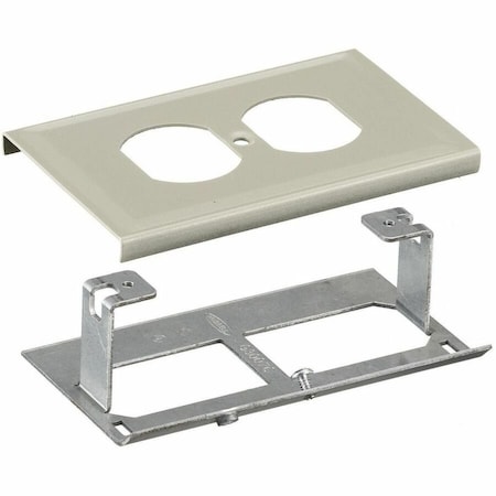 Hubbell Wiring Device-Kellems Single Receptacle Cover, Ivory HBL3043BEIV