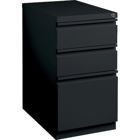 Lorell 15" W Lorell Mobile Pedestal, Black LLR49527