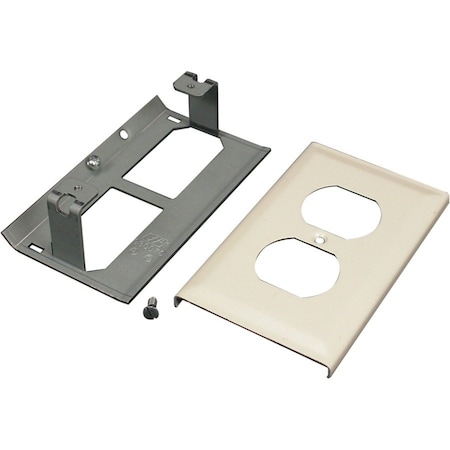 Legrand Raceway Duplex Receptacle Cover, 3000 Series, 1, 2 Channel, 2 3/4 in W, 1 1/2 in H, 4 1/2 in L G3043BE