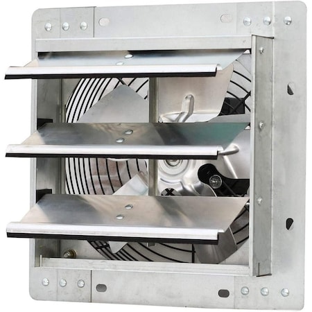 Iliving Silver 10 in. 600 CFM Electric Powered Variable Speed Wall-Mounted Shutter Exhaust Fan ILG8SF10V