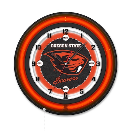 Holland Bar Stool Oregon State University 19 Double Neon Wall Clock Clk19BK