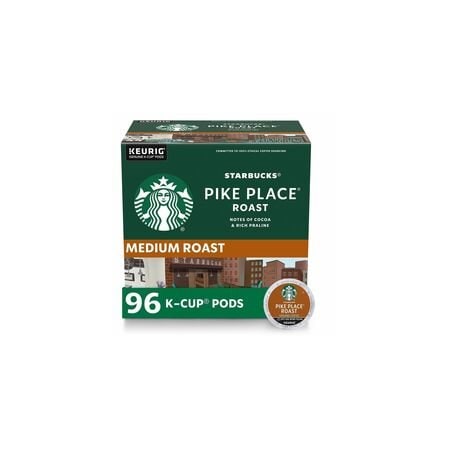 Starbucks K-Cup Pike Place Roast Coffee, Compatible with Keurig Brewer, Medium, K-Cup, Pike Place Roast, 24PK 12434812