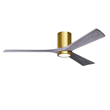 Matthews Fan Co Brushed Brass Ceiling Fan IR3HLK-BRBR-BW-60