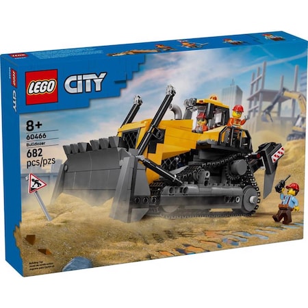 Lego Yellow Bulldozer City Building Set Multi 682 pc 60466
