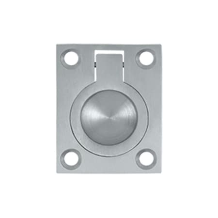 Patioplus 1.75 x 1.37 in. Flush Ring Pull, Satin Chrome - Solid PA795589